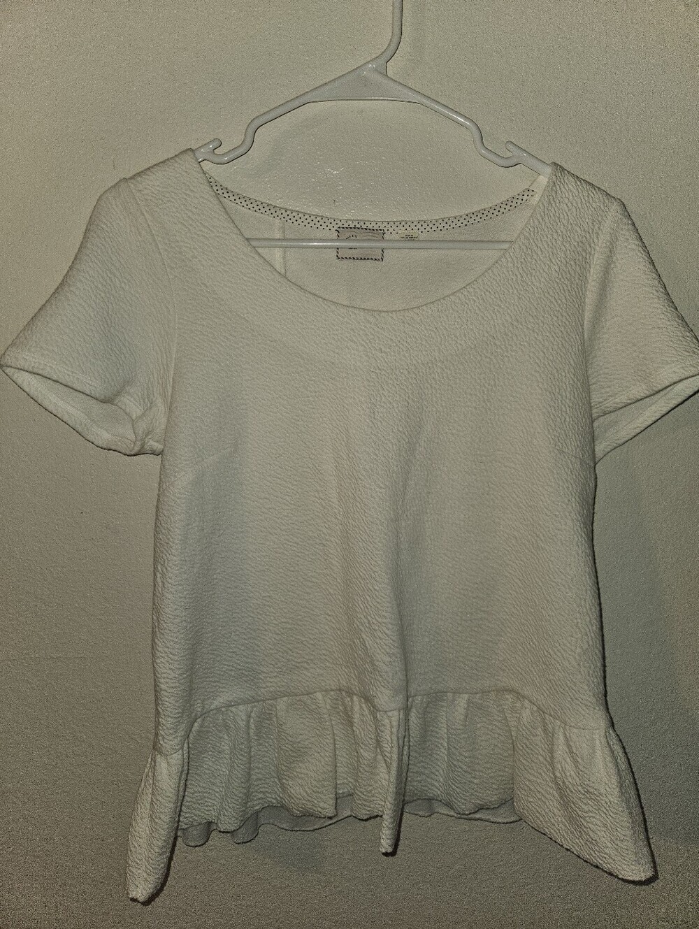 Anthropologie Postmark Womans White Short Sleeve Blouse Size S